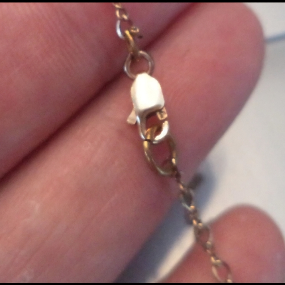 STUNNING VINTAGE ESTATE SIGNED 14K GF AB GLASS RHINESTONE 19 1/4" NECKLACE - Picture 2 of 2